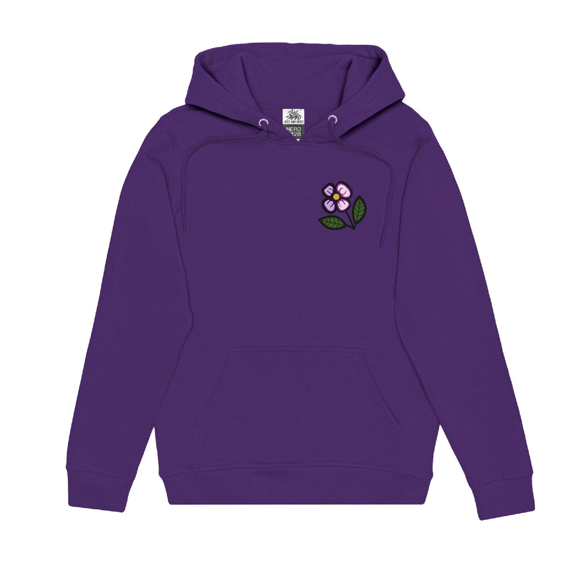 Blueberry Violet Hoodie (front and back)