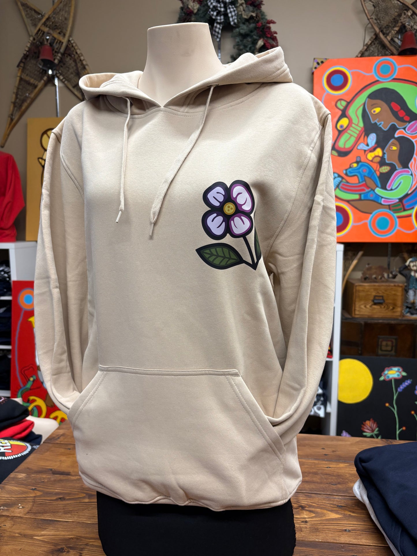 Blueberry Violet Hoodie (front and back)