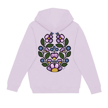 Blueberry Violet Hoodie (front and back)