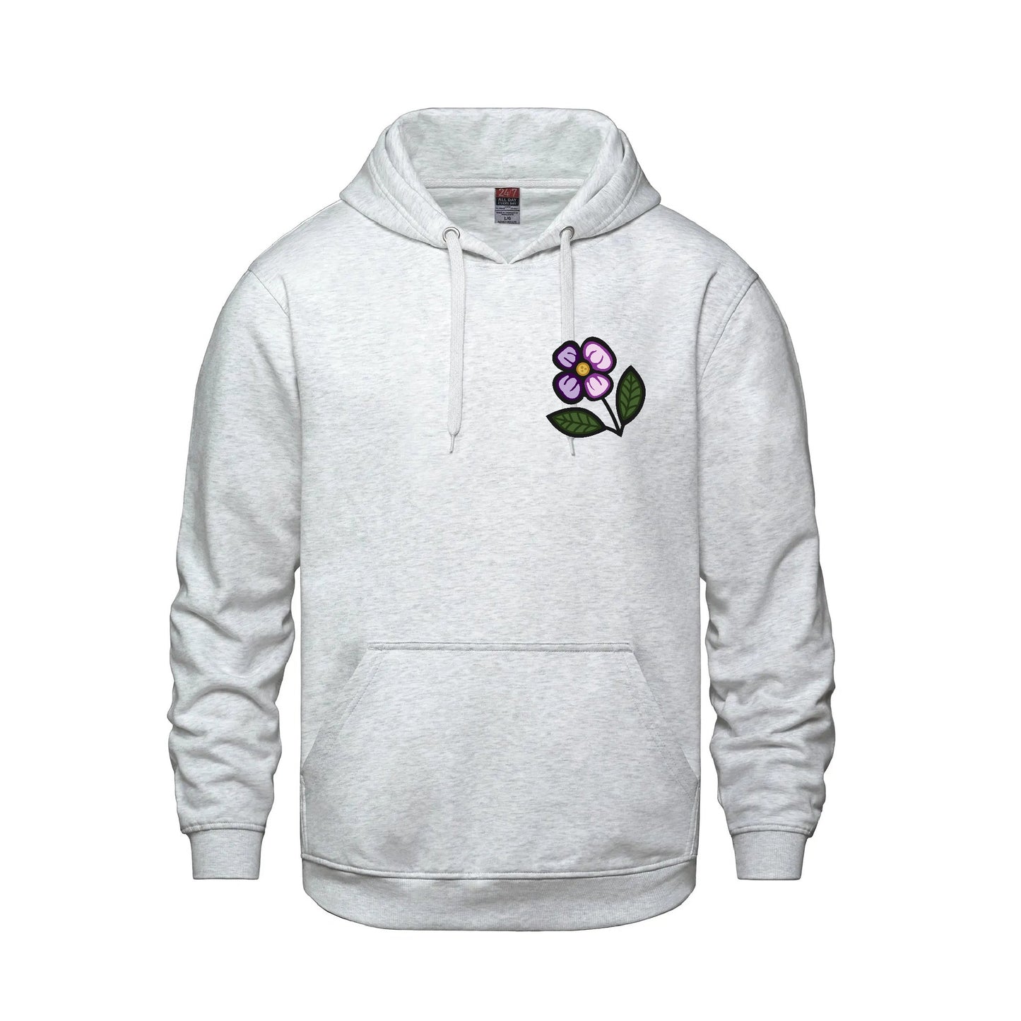 Blueberry Violet Hoodie (front and back)