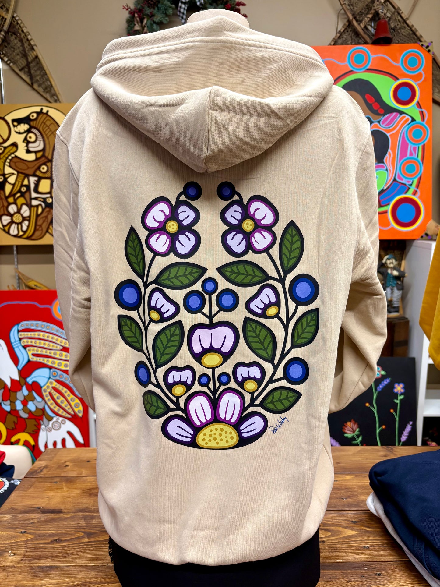 Blueberry Violet Hoodie (front and back)