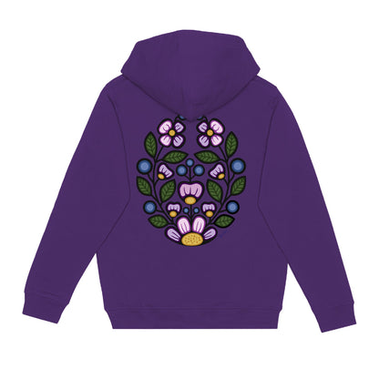 Blueberry Violet Hoodie (front and back)