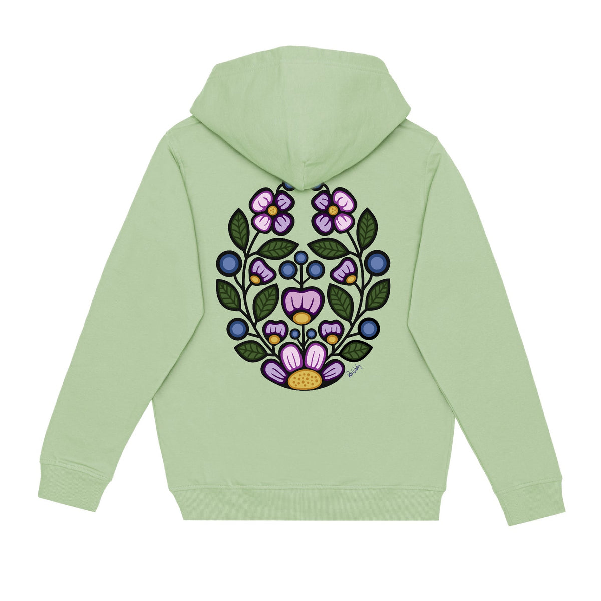 Blueberry Violet Hoodie (front and back)