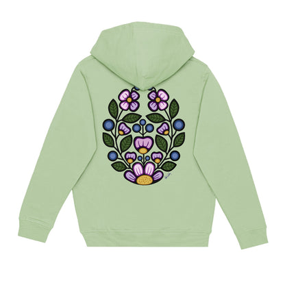 Blueberry Violet Hoodie (front and back)