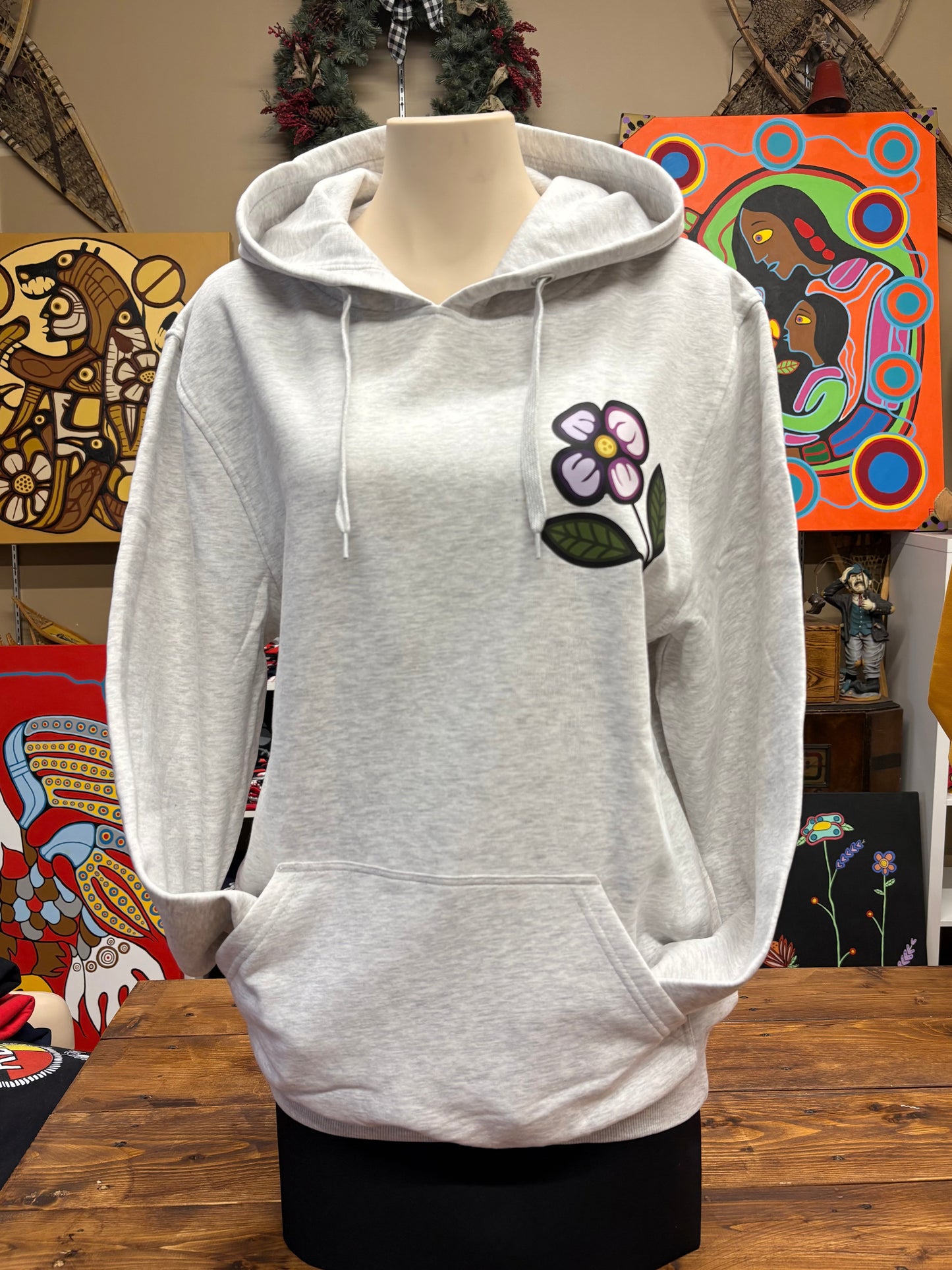 Blueberry Violet Hoodie (front and back)