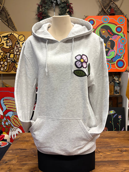 Blueberry Violet Hoodie (front and back)