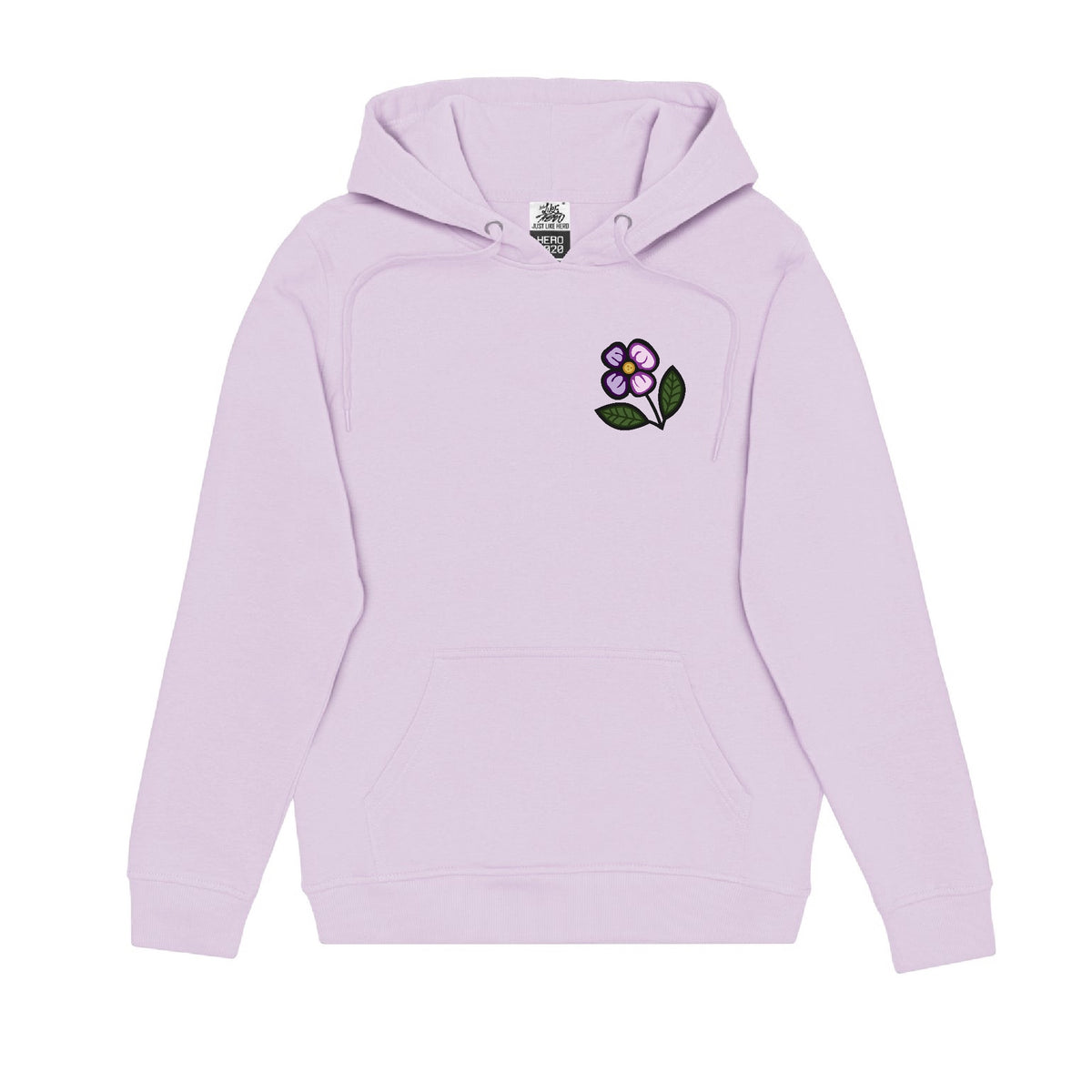 Blueberry Violet Hoodie (front and back)
