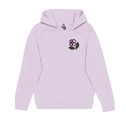 Blueberry Violet Hoodie (front and back)
