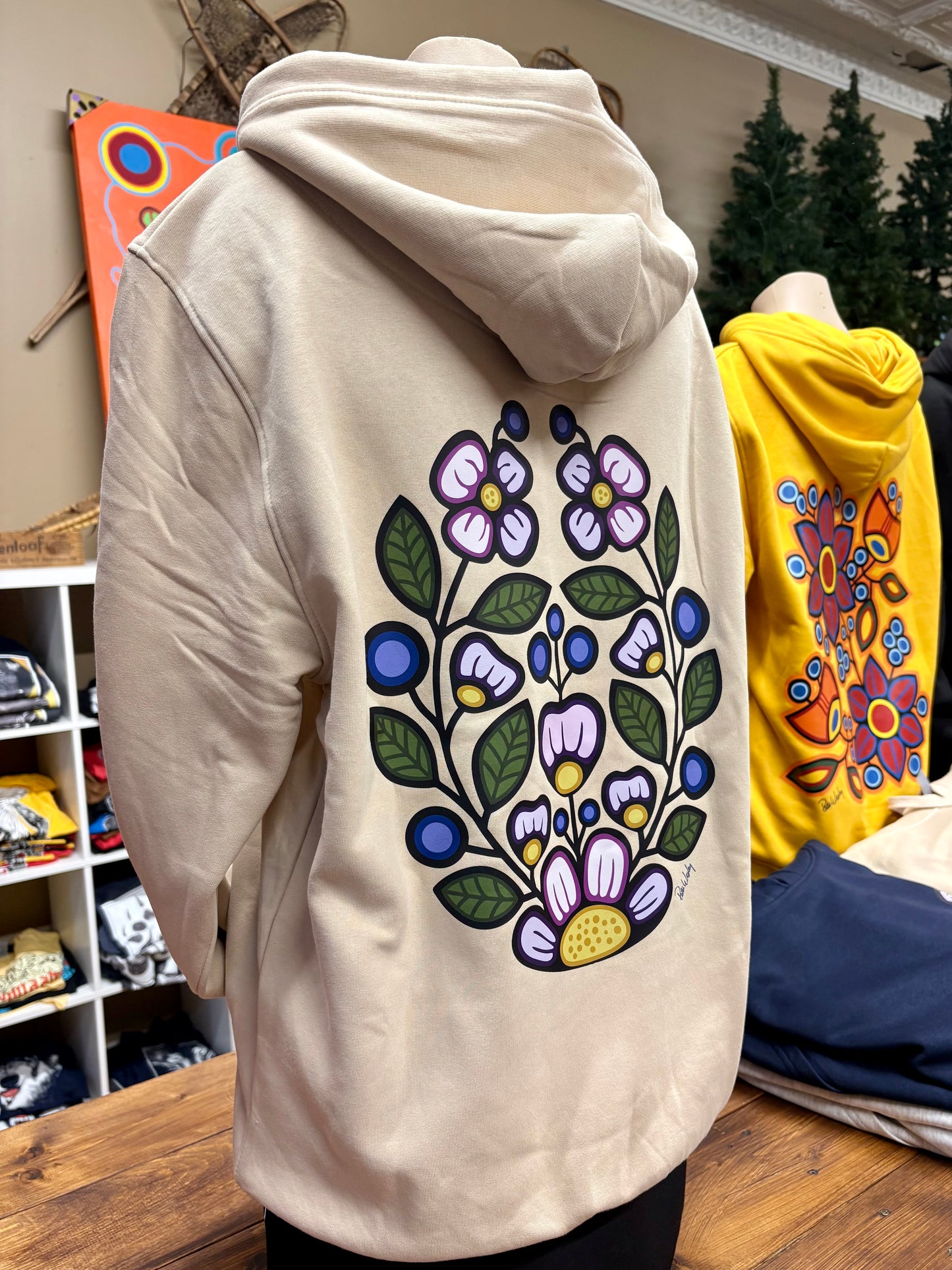 Blueberry Violet Hoodie (front and back)
