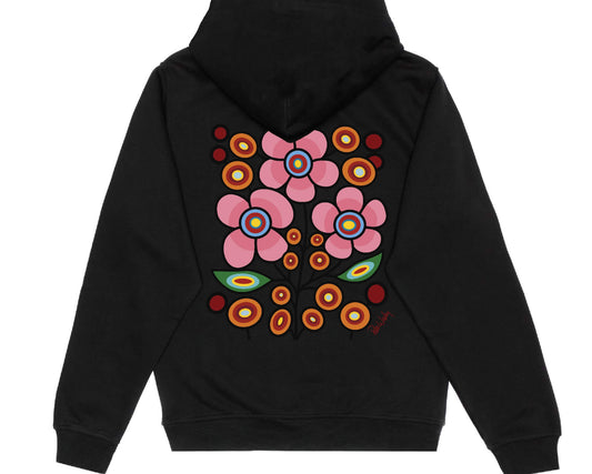 Floral Bunch Hoodie (front and back)