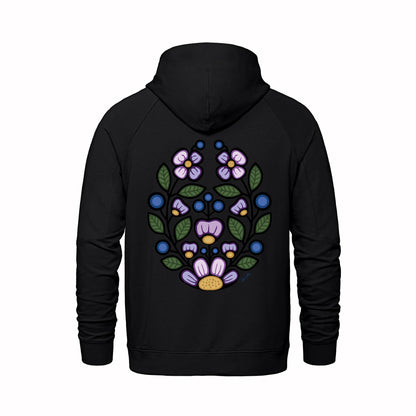Blueberry Violet Hoodie (front and back)