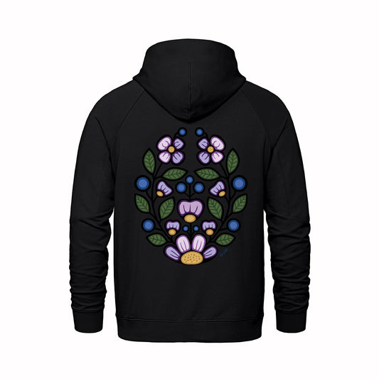Blueberry Violet Hoodie (front and back)