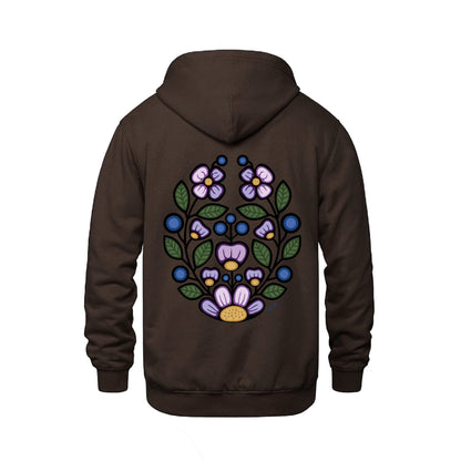 Blueberry Violet Hoodie (front and back)
