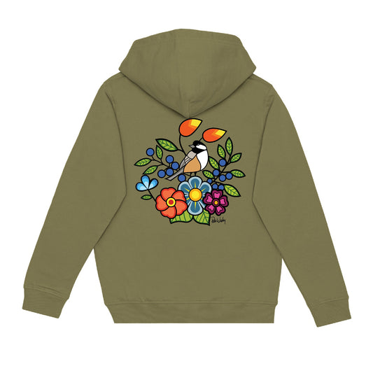 Chickadee Hoodie (front and back)