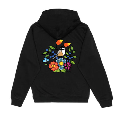 Chickadee Hoodie (front and back)