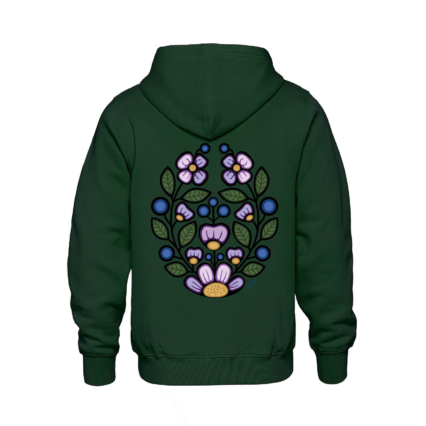 Blueberry Violet Hoodie (front and back)