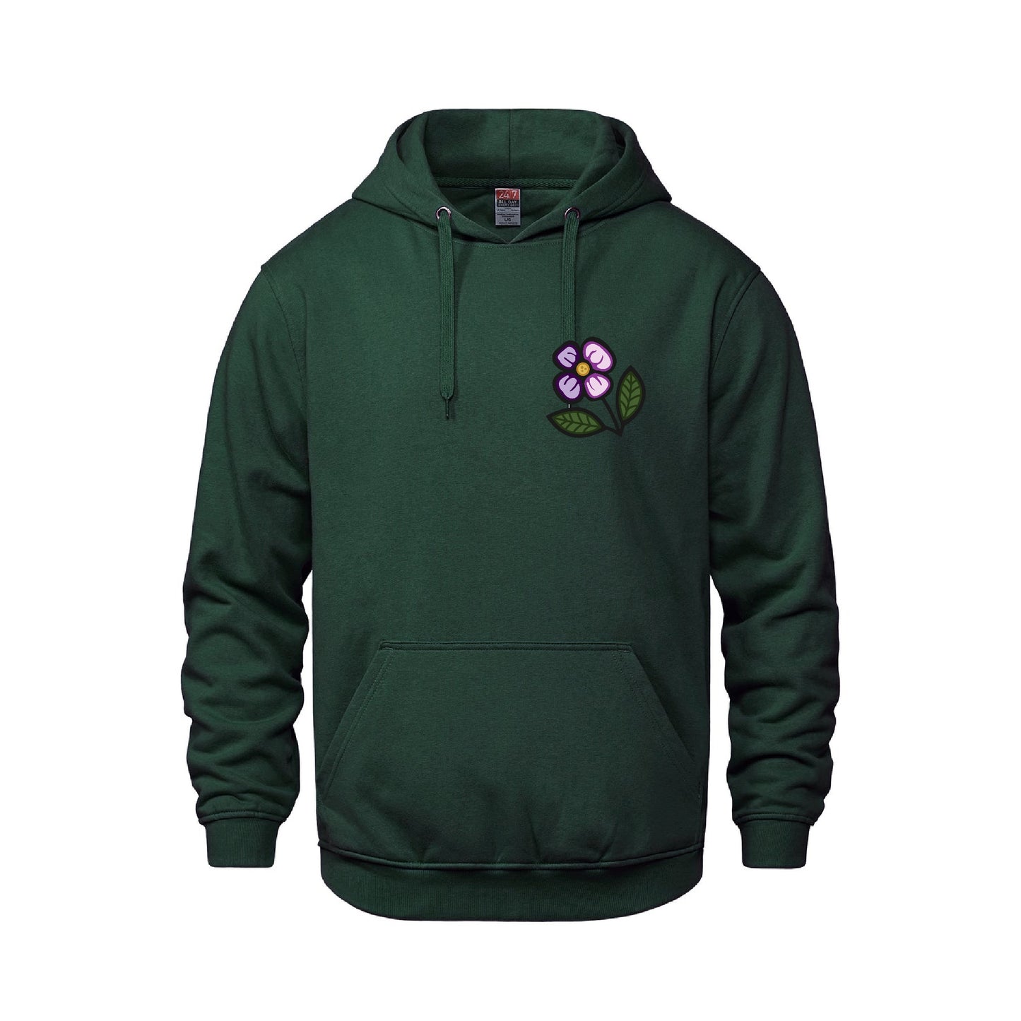 Blueberry Violet Hoodie (front and back)