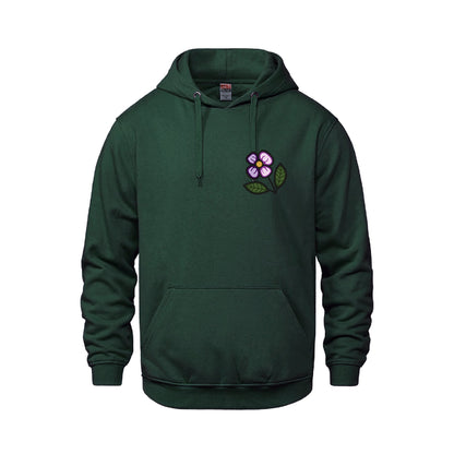 Blueberry Violet Hoodie (front and back)