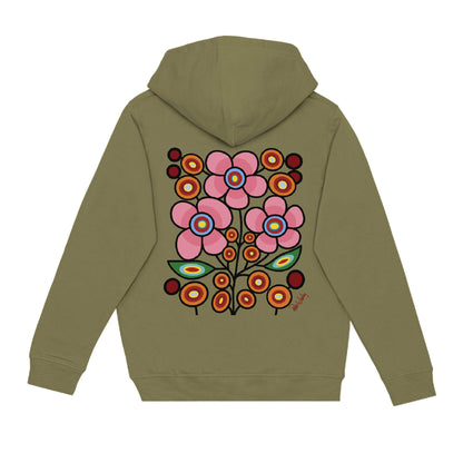 Floral Bunch Hoodie (front and back)