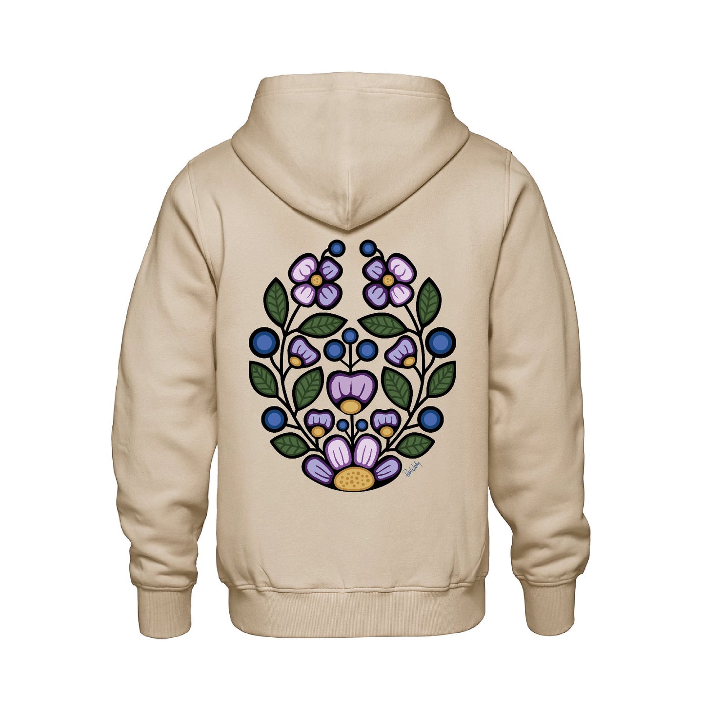 Blueberry Violet Hoodie (front and back)