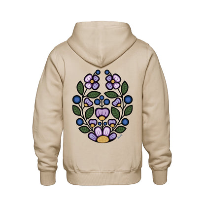 Blueberry Violet Hoodie (front and back)