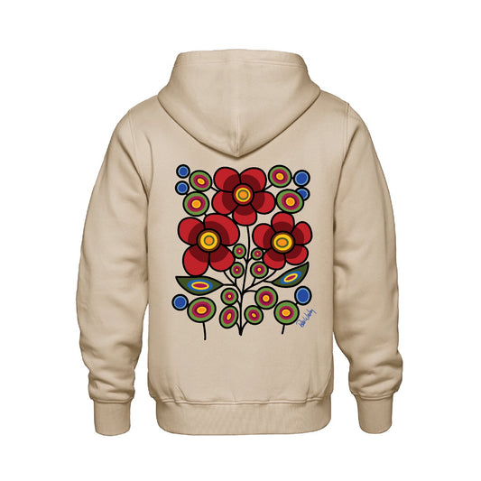 Red Floral Bunch Full Zip
