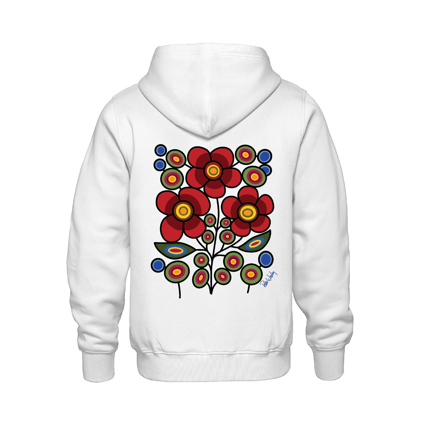 Red Floral Bunch Full Zip