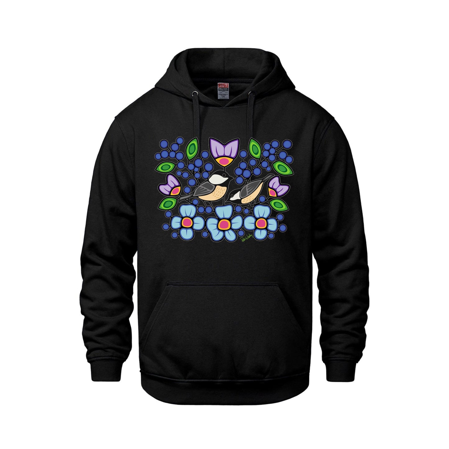 Chickadee With Florals