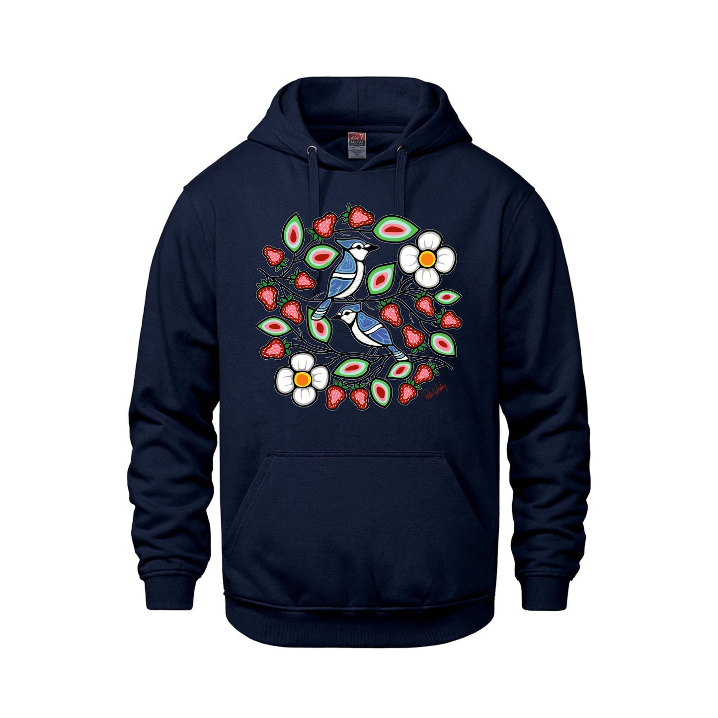 Bluejays With Strawberries